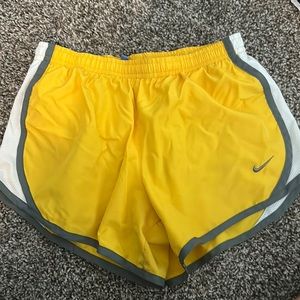 Nike kids yellow shorts